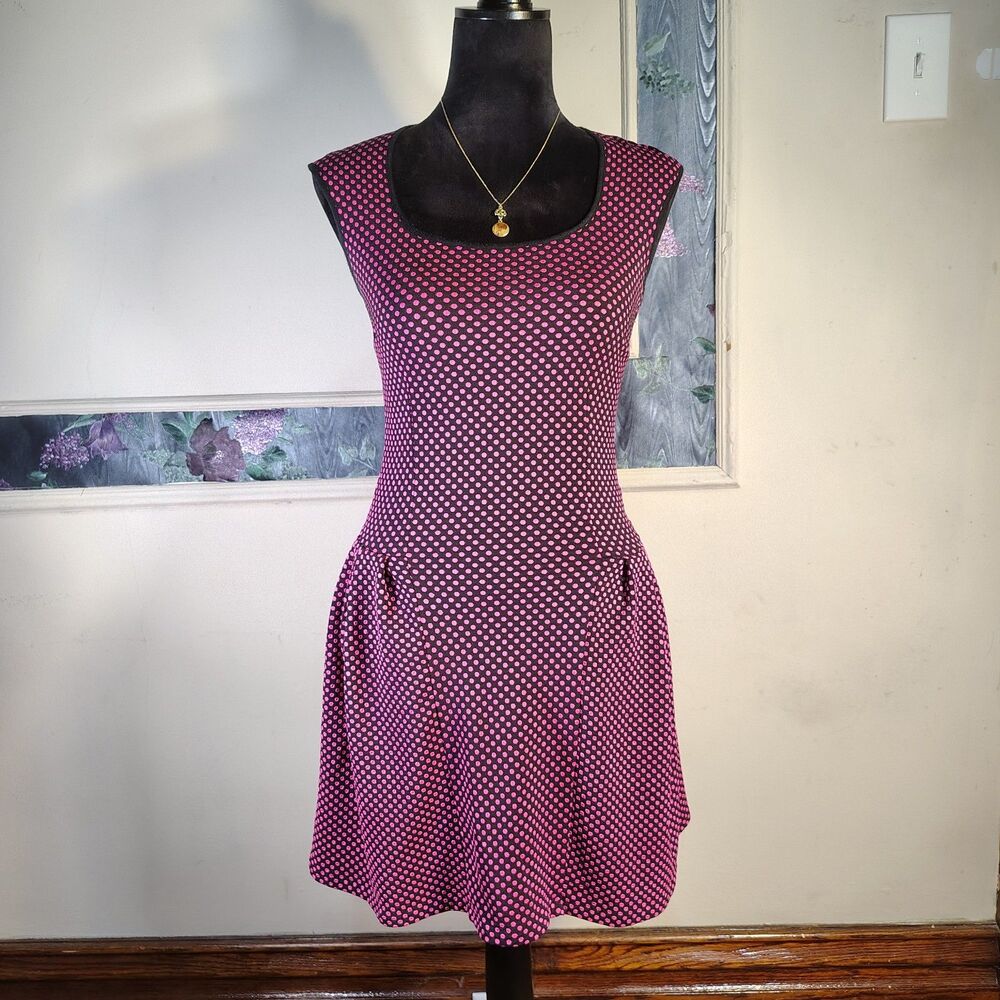 VTG Y2K Pink & Black Skater Girl Dress Wmns Size Small/T517